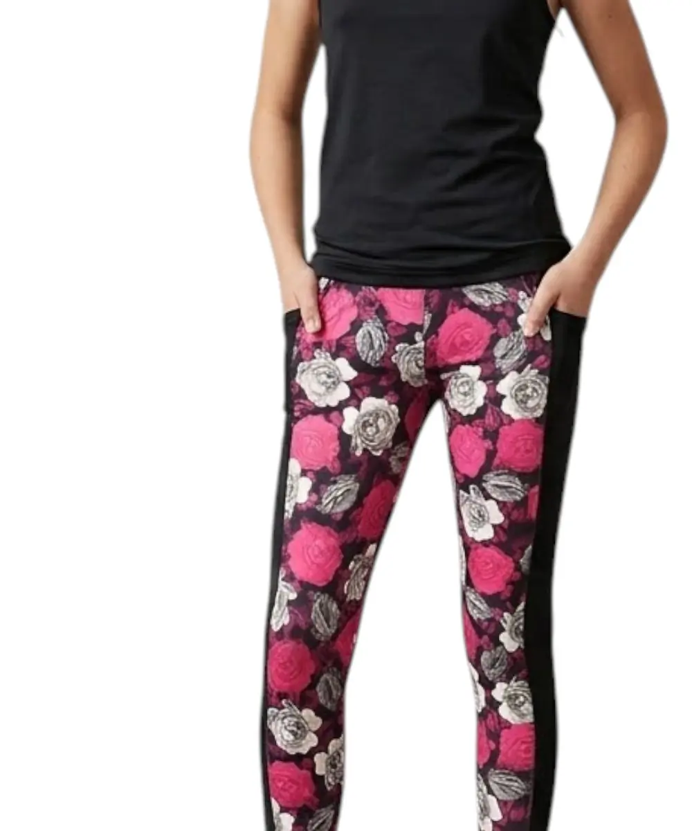 Nike - Αθλητικό Παιδικό Κολάν Rush Pink Flower 36J044-023 Μαύρο