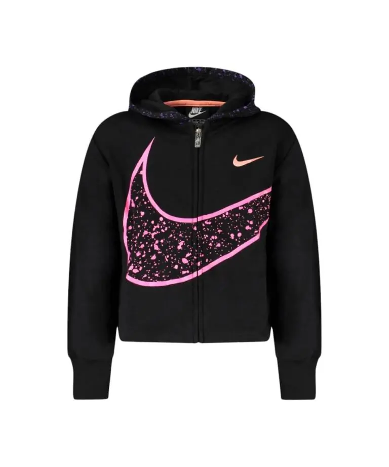 Nike - Παιδική Μπλούζα Φούτερ Cardigan Splatter 36J287-023 Μαύρο