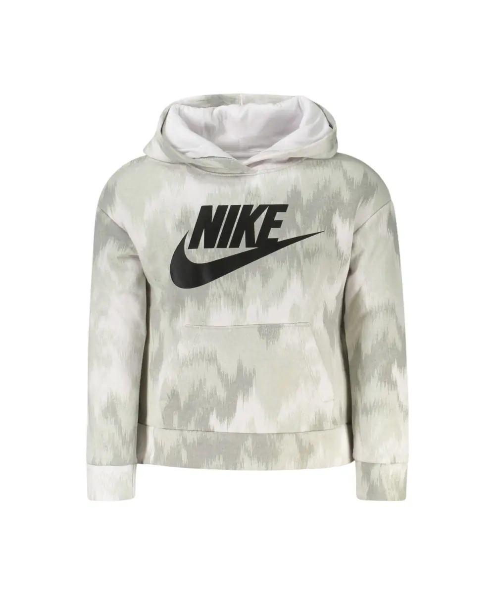 Nike - Παιδική Μπλούζα Φούτερ Printed Hoodie 36K428-063 Γκρι/Λευκό