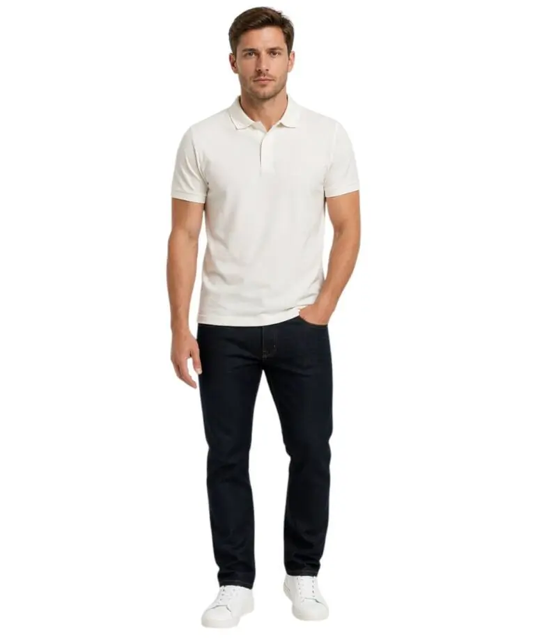 Rifle- Ανδρικό T-shirt Polo RFP249-BIANCO Λευκό