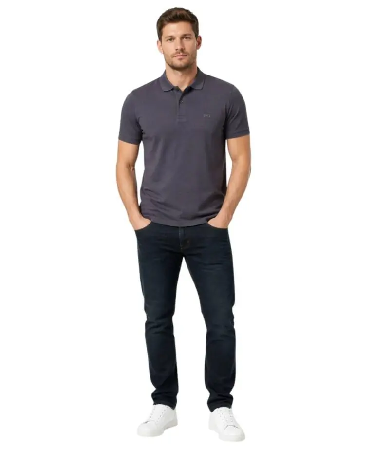 Rifle- Ανδρικό T-shirt Polo RFP249-BLU Μπλε Σκούρο