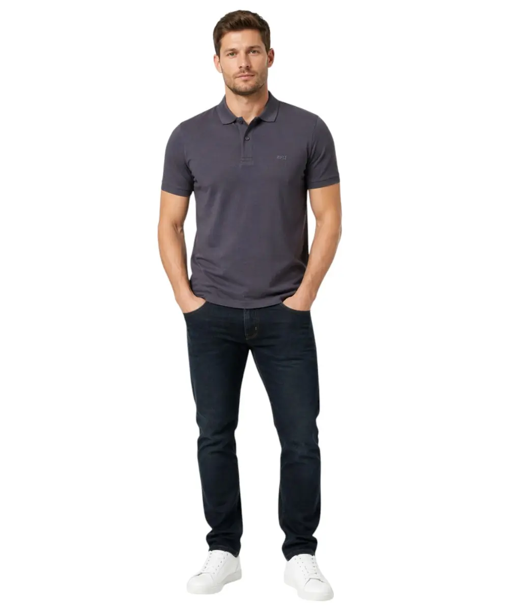 Rifle- Ανδρικό T-shirt Polo RFP249-BLU Μπλε Σκούρο