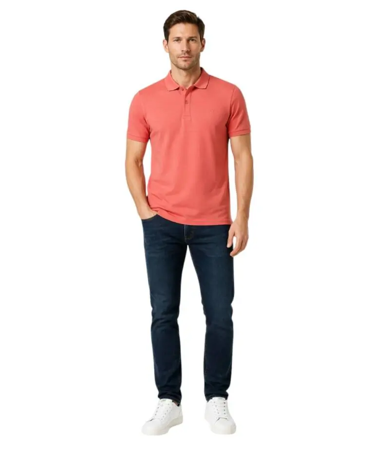 Rifle- Ανδρικό T-shirt Polo RFP249-CILIEG Κόκκινο