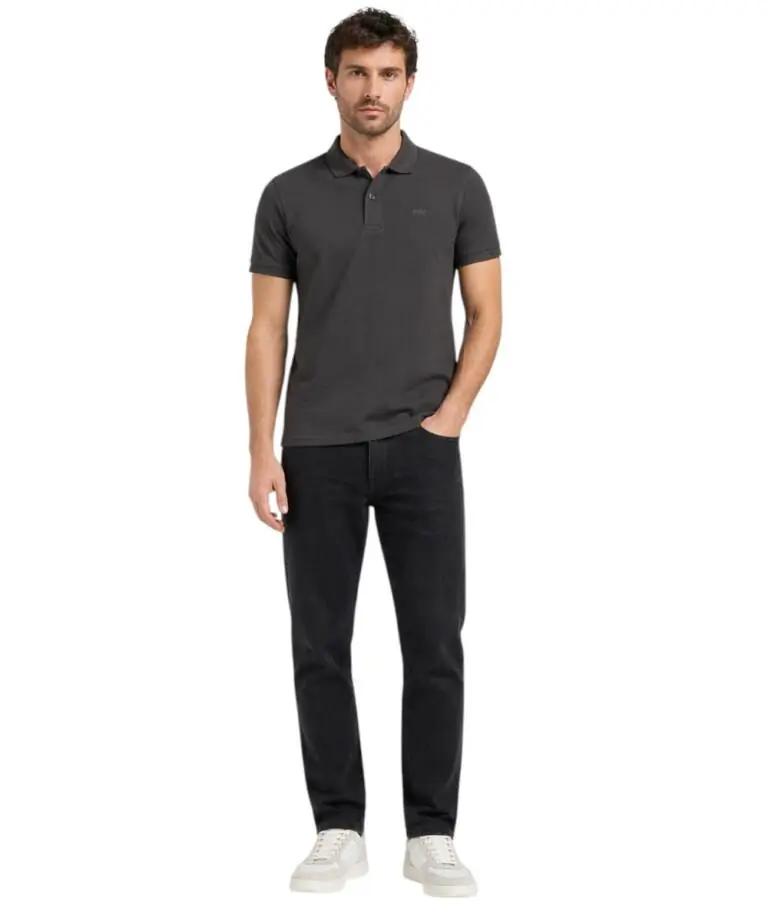 Rifle- Ανδρικό T-shirt Polo RFP249-NERO Μαύρο