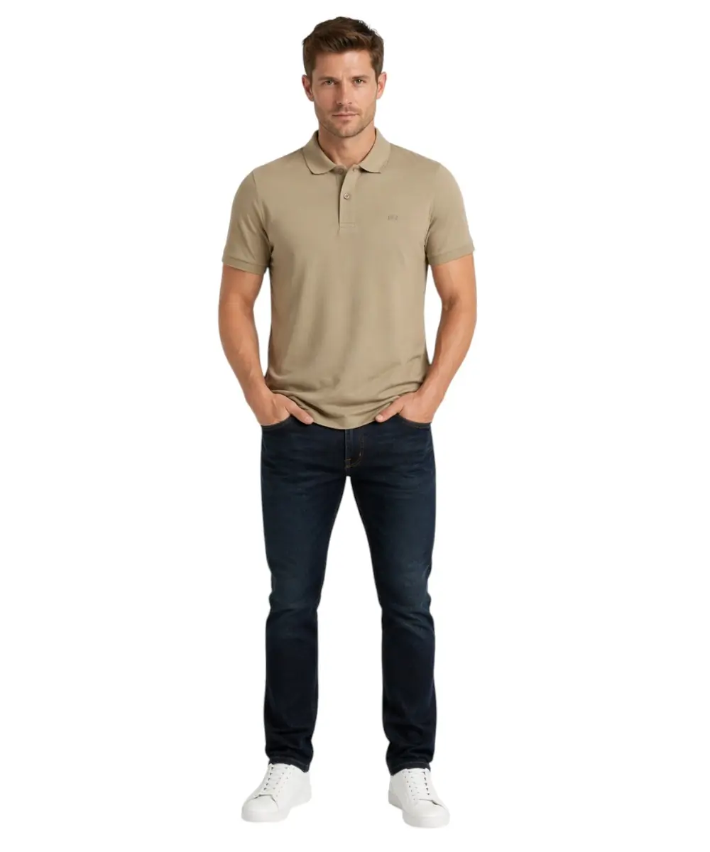 Rifle- Ανδρικό T-shirt Polo RFP249-TERRA Καφέ