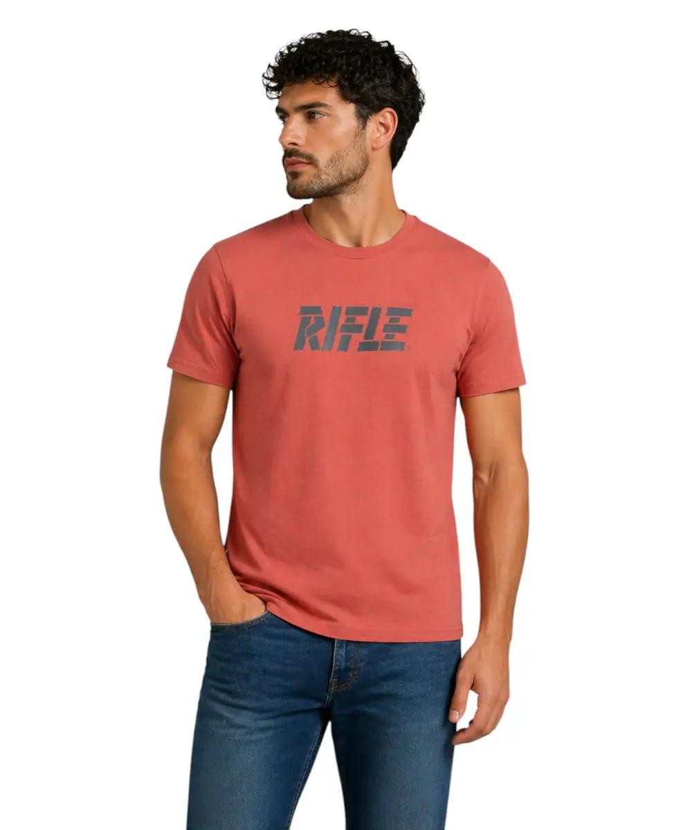 Rifle- Ανδρικό T-shirt RFT001-CILIEG Κόκκινο