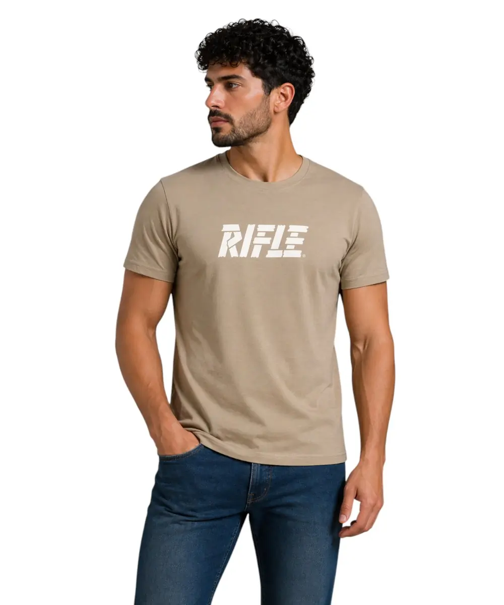 Rifle- Ανδρικό T-shirt RFT001-TERRA Καφέ