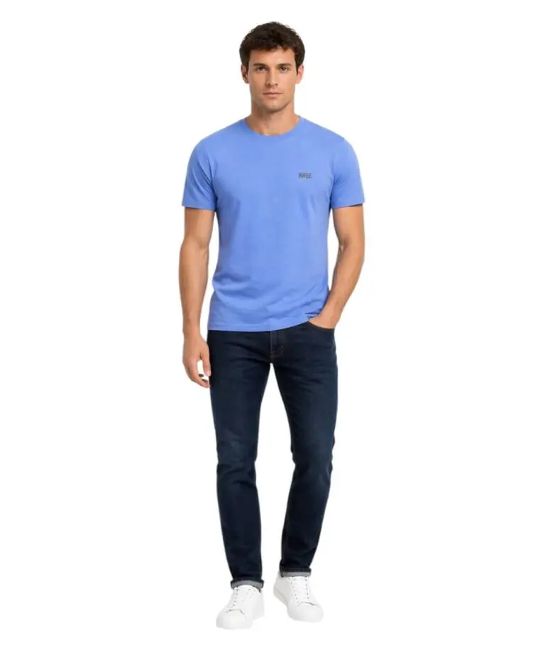 Rifle- Ανδρικό T-shirt RFT002-AZZURR Γαλάζιο