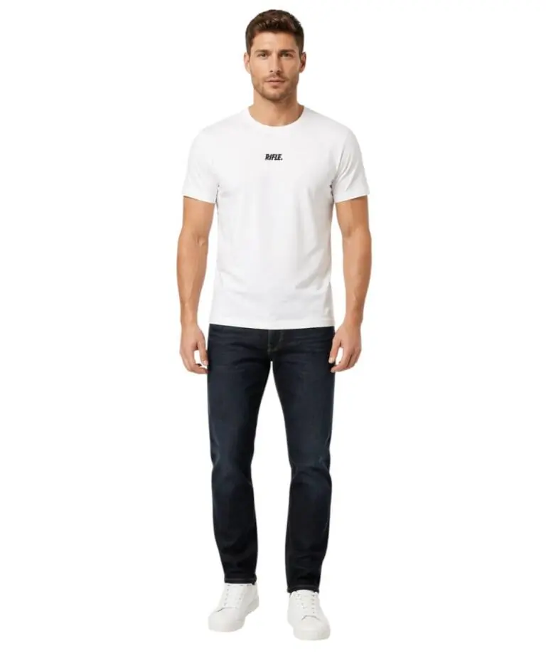 Rifle- Ανδρικό T-shirt RFT002-BIANCO Λευκό