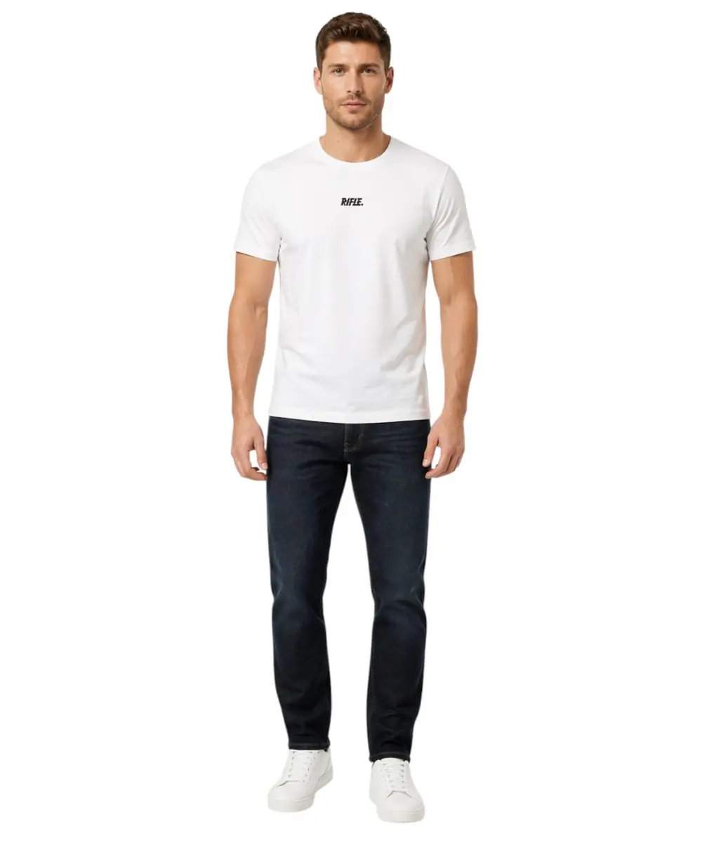 Rifle- Ανδρικό T-shirt RFT002-BIANCO Λευκό