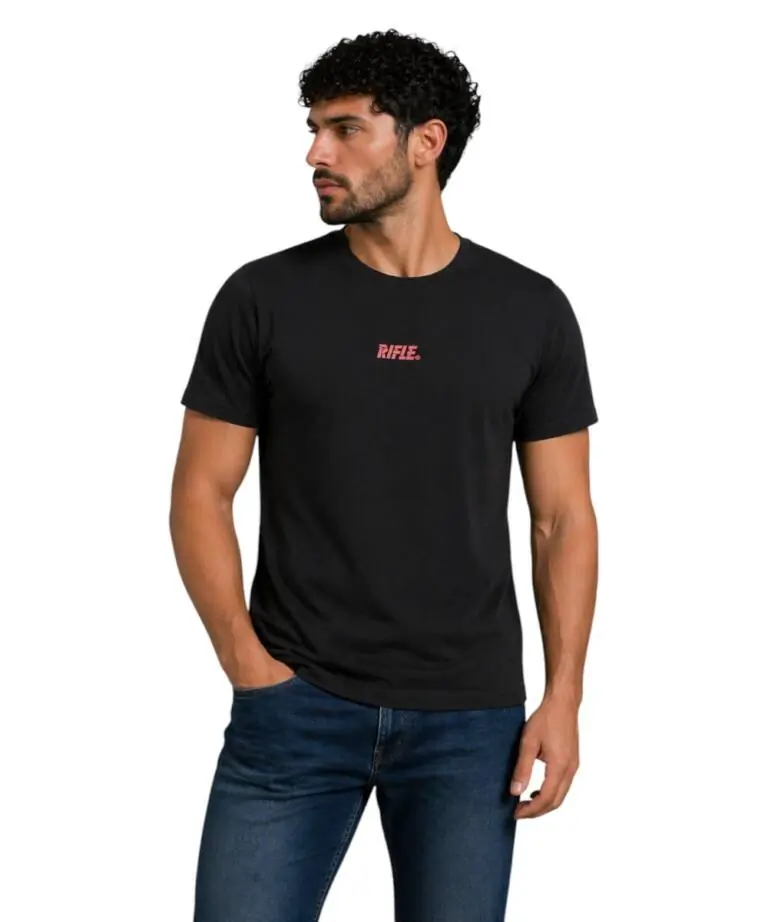 Rifle- Ανδρικό T-shirt RFT002-NERO Μαύρο