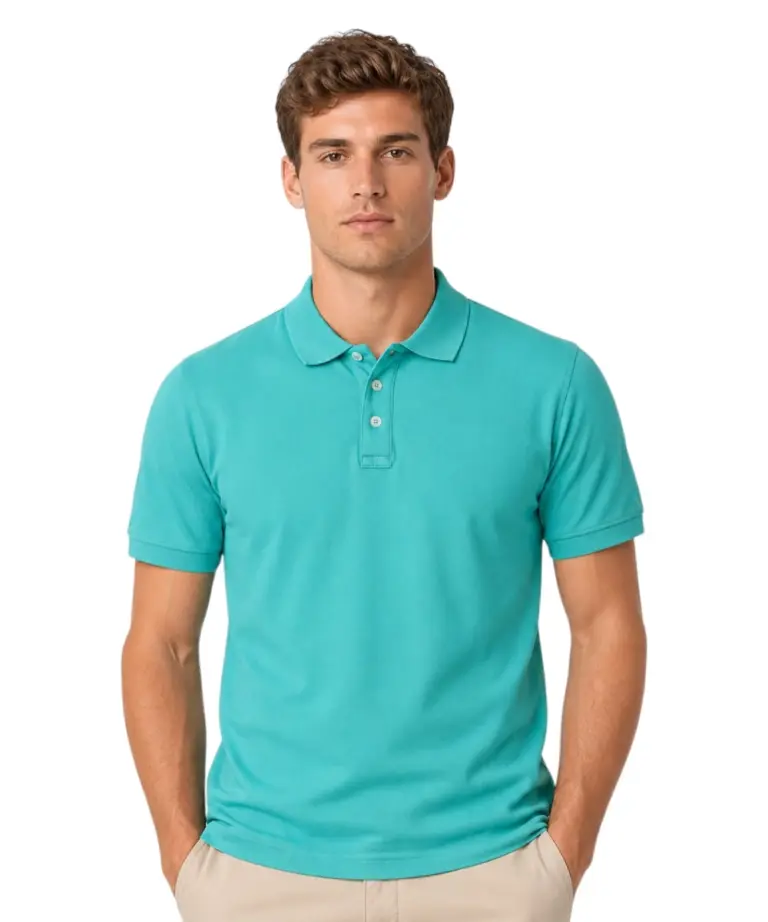 Scuola Nautica Italiana - Ανδρική Κοντομάνικη Μπλούζα Polo 858867-HAZY Τιρκουάζ
