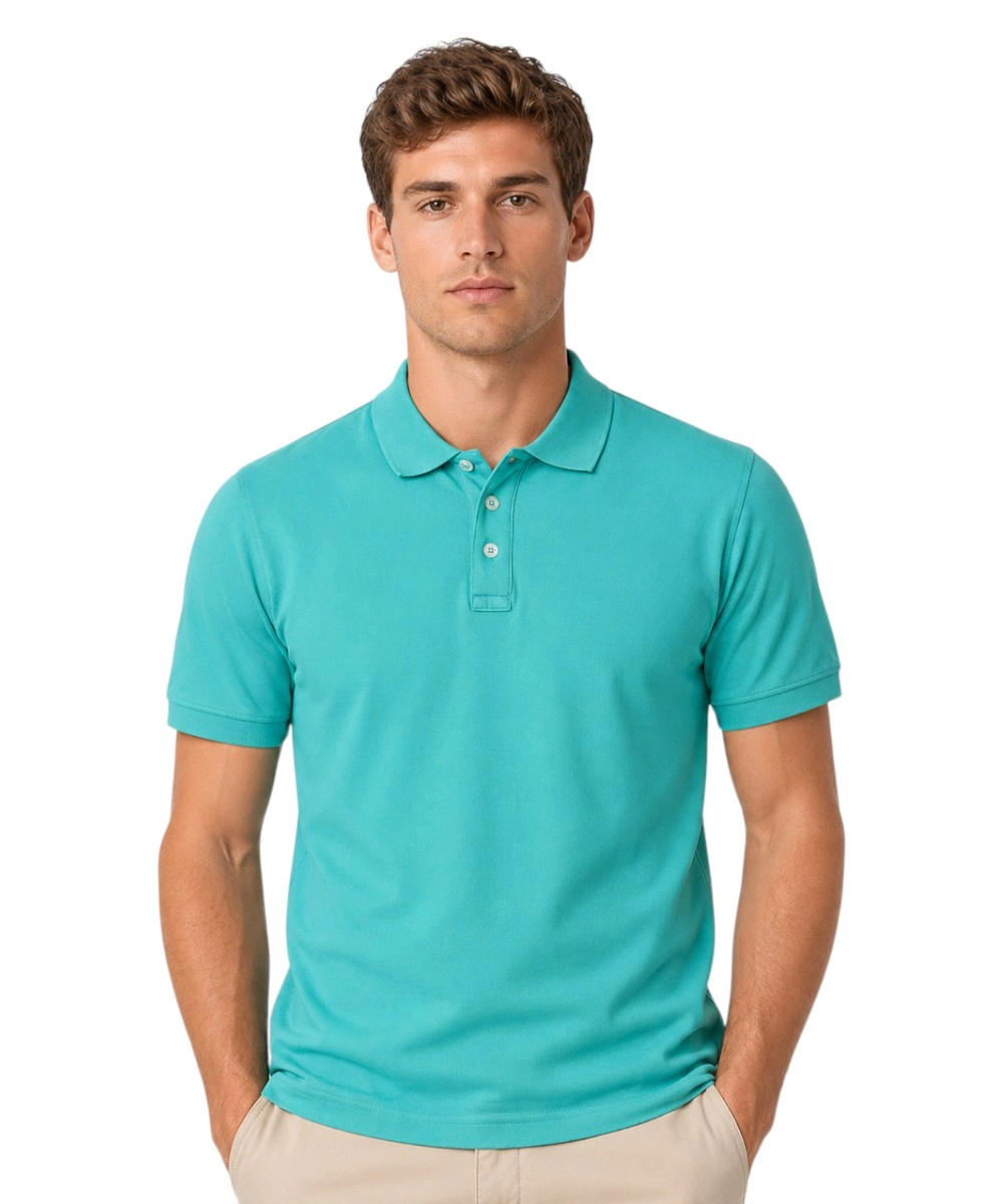 Scuola Nautica Italiana - Ανδρική Κοντομάνικη Μπλούζα Polo 858867-HAZY Τιρκουάζ