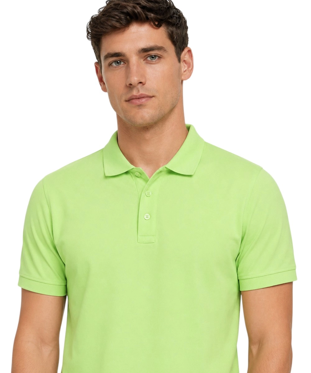 Scuola Nautica Italiana - Ανδρική Κοντομάνικη Μπλούζα Polo 858867-LIME Λαχανί