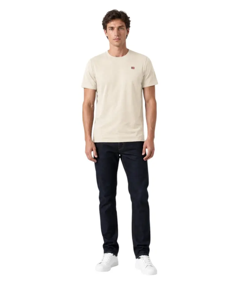 Scuola Nautica Italiana - Ανδρικό T-shirt Κοντομάνικο 836016-ROPE Μπεζ