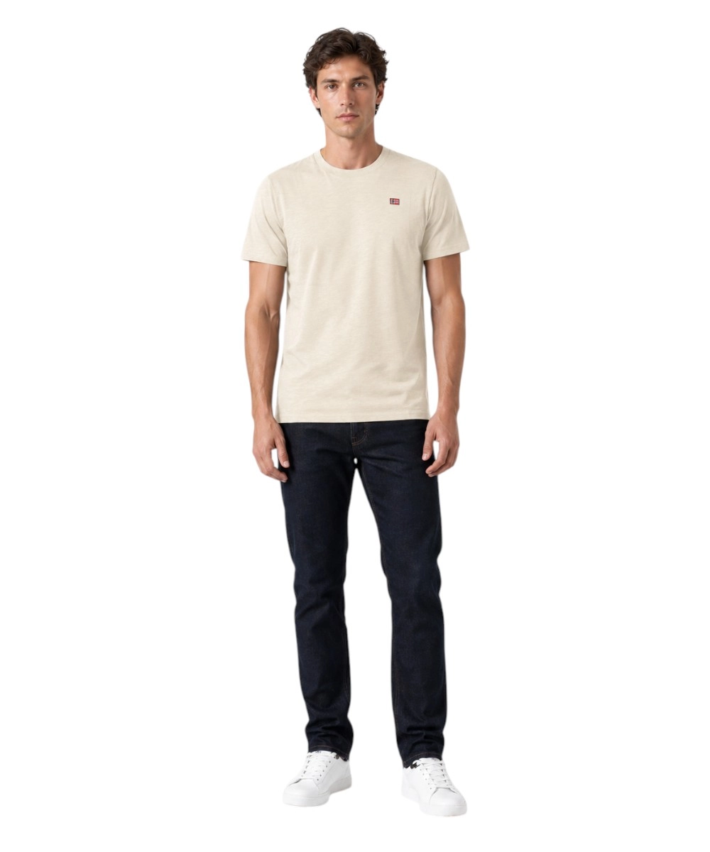Scuola Nautica Italiana - Ανδρικό T-shirt Κοντομάνικο 836016-ROPE Μπεζ