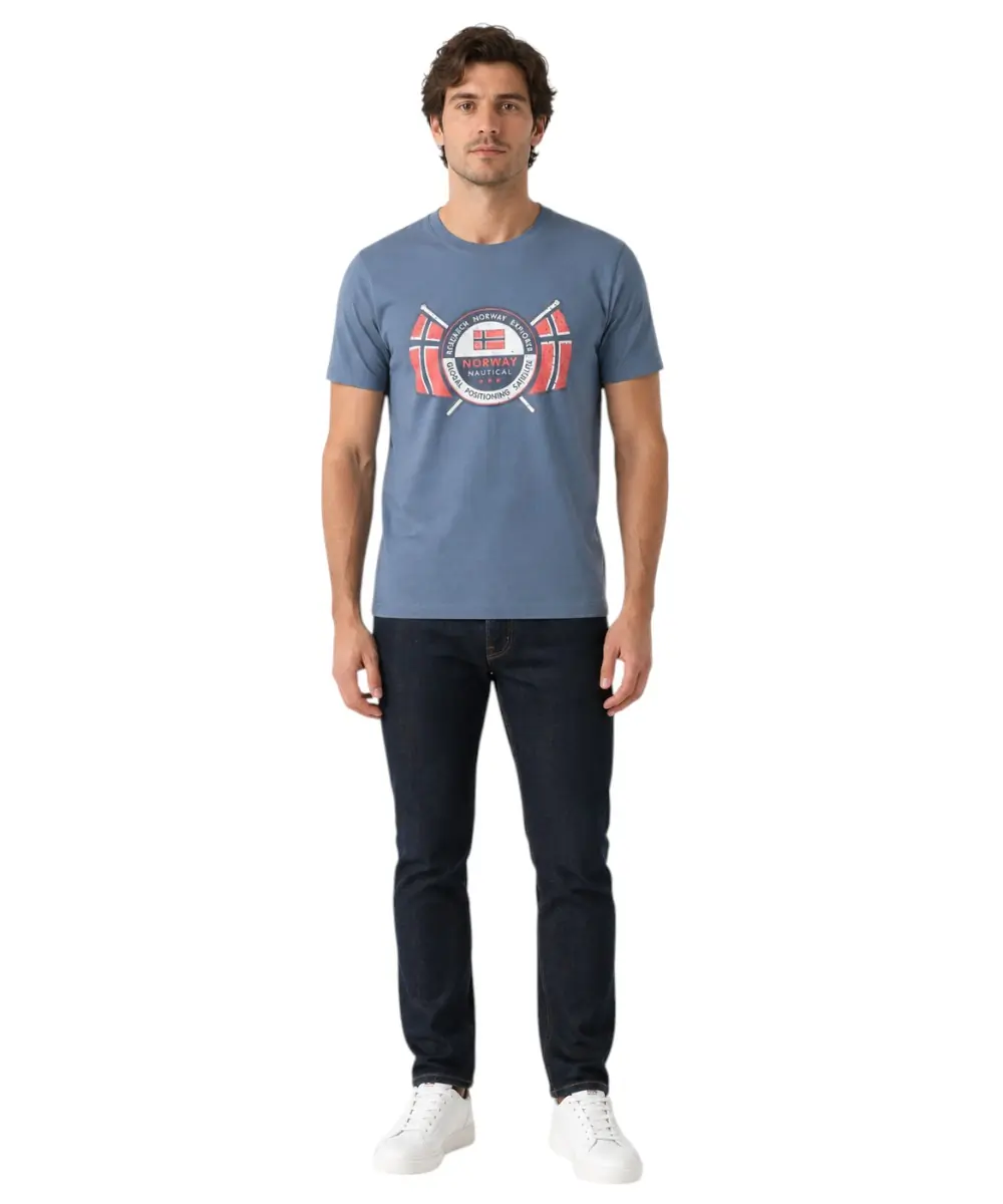 Scuola Nautica Italiana - Ανδρικό T-shirt Κοντομάνικο 856028-GALAXY Μπλε