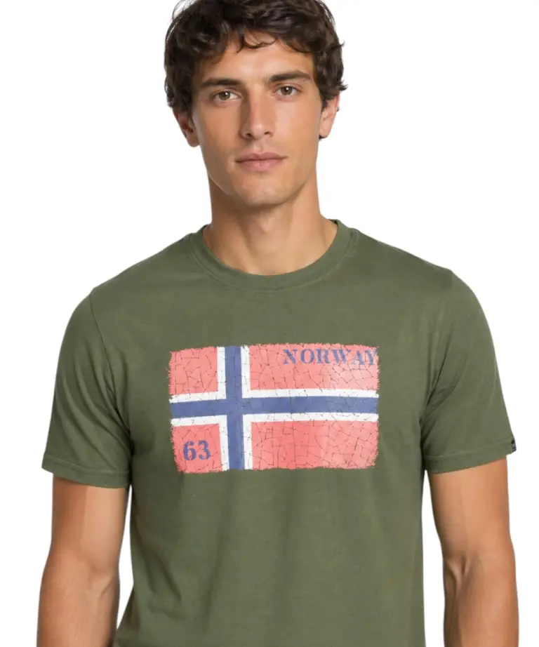 Scuola Nautica Italiana - Ανδρικό T-shirt Κοντομάνικο 866020-ARMY Χακί
