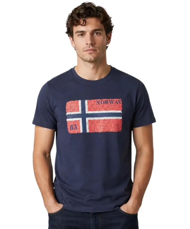 Scuola Nautica Italiana - Ανδρικό T-shirt Κοντομάνικο 866020-NAVY Μπλε Ναυτικό