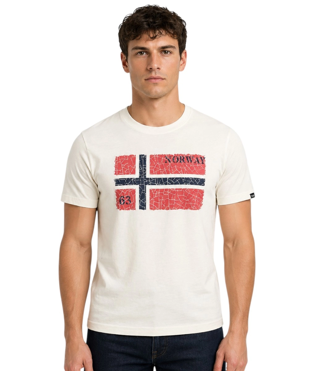 Scuola Nautica Italiana - Ανδρικό T-shirt Κοντομάνικο 866020-WHITE Λευκό