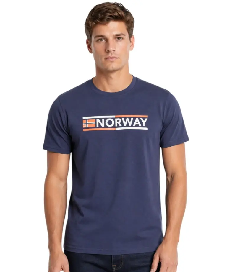 Scuola Nautica Italiana - Ανδρικό T-shirt Κοντομάνικο 866024-NAVY Μπλε Ναυτικό