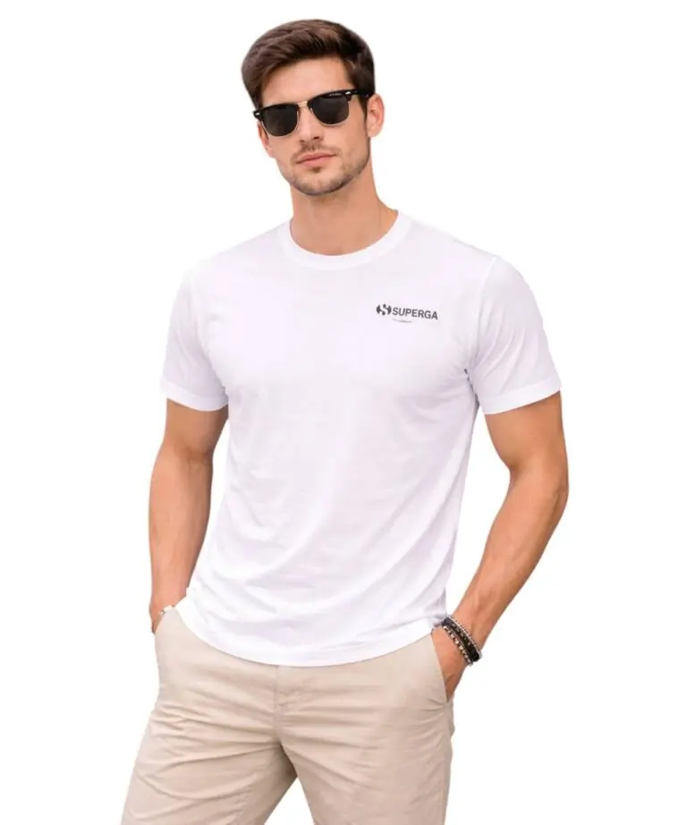 Superga - Ανδρική Μπλούζα T-shirt S263450-100 Λευκό
