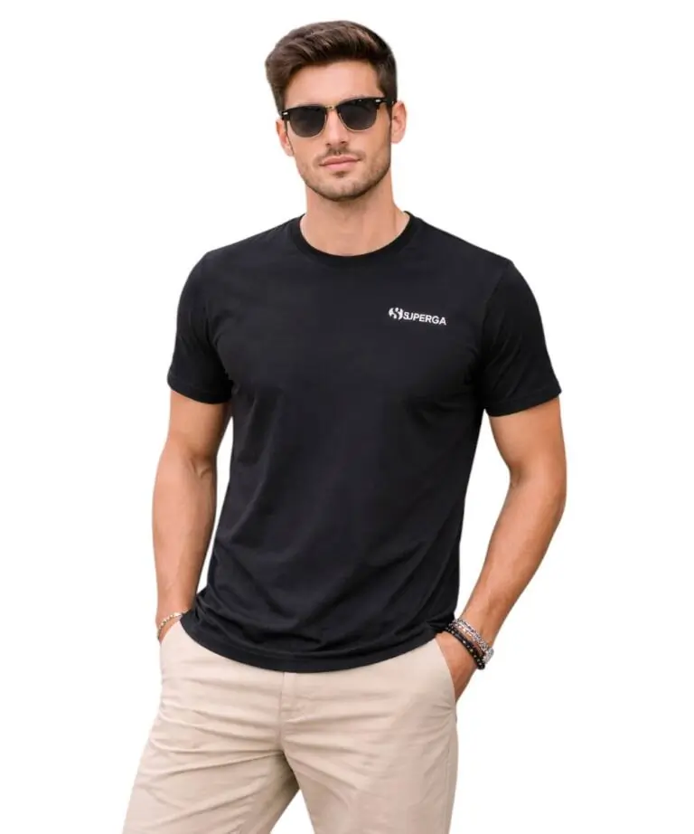 Superga - Ανδρική Μπλούζα T-shirt S263450-999 Μαύρο
