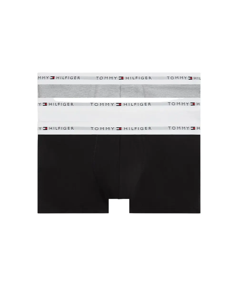 Tommy Hilfiger - Ανδρικά Μποξεράκια 3Pack Signature Waistband UM0UM03752-0WL Μαύρο/Γκρι/Λευκό