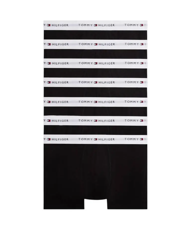 Tommy Hilfiger - Ανδρικά Μποξεράκια 7-Pack Signature Logo Waistband UM0UM03873-0S4 Μαύρο