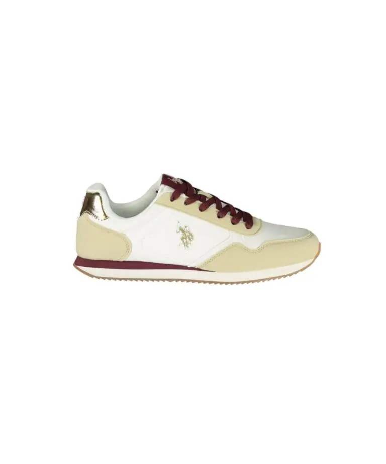 U.S. Polo Assn. - Γυναικεία Sneakers Happy HAPPY004W6NH1-WHBE01 Λευκό/Μπορντό