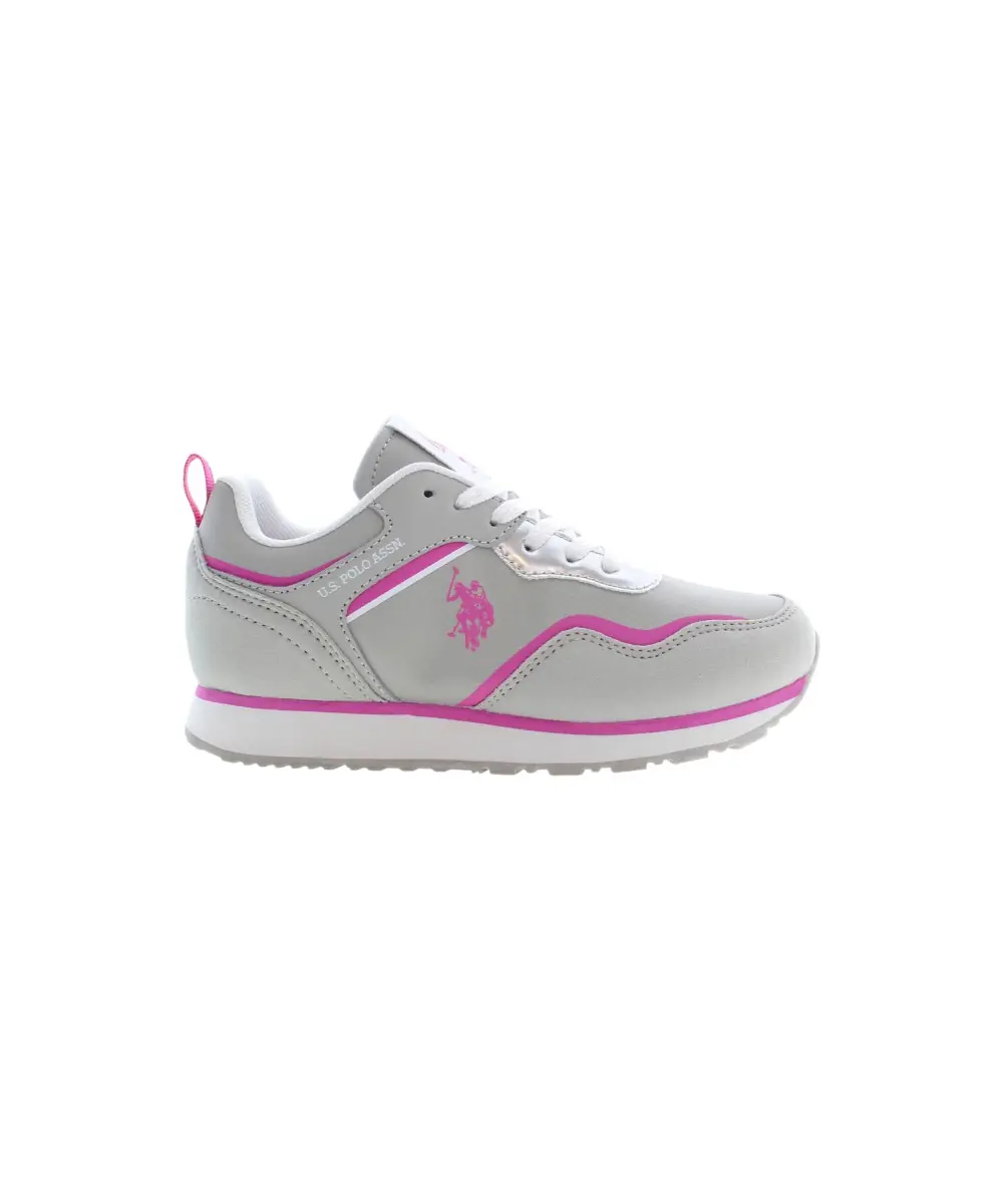U.S. Polo Assn. - Παιδικά Sneakers Nobik NOBIK010K3NH1-LGR-FUX01 Γκρι/Φούξια