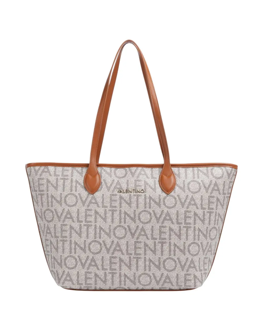 Valentino Bags - Γυναικεία Τσάντα Ώμου Logo Tote Bag VBSA1F02-192 Μπεζ/Καφέ