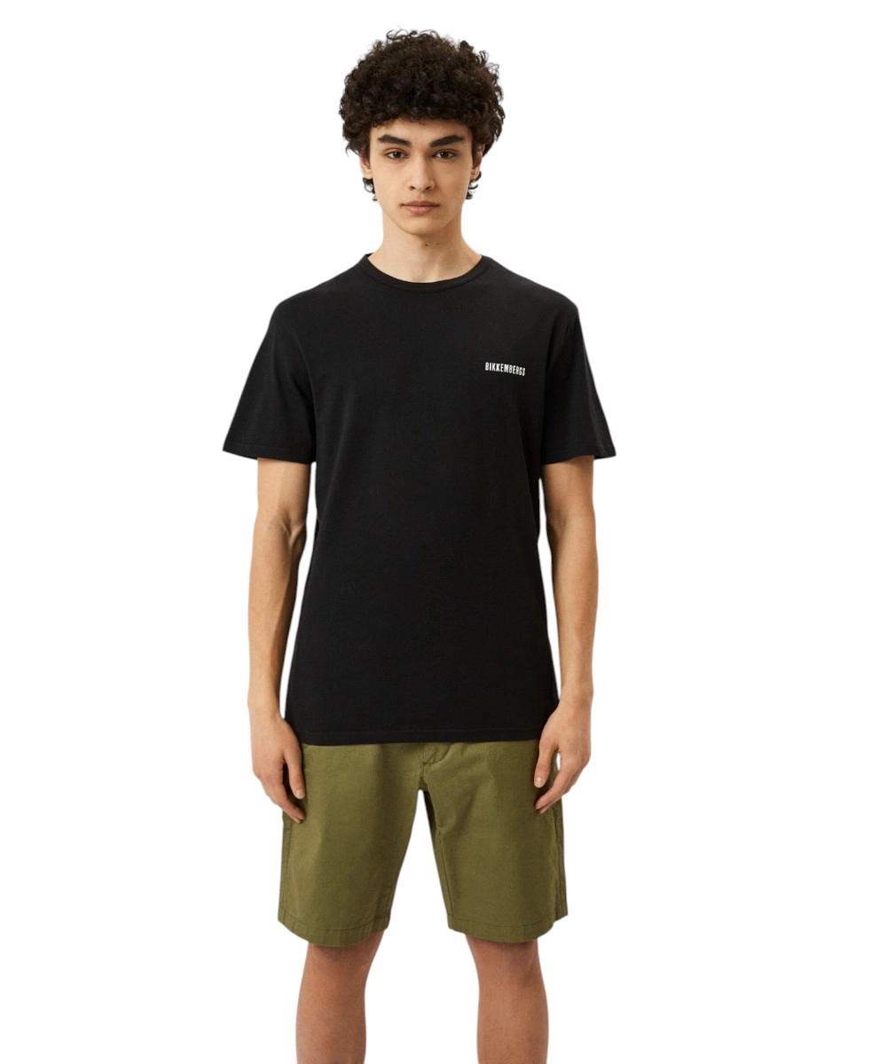 Bikkembergs - Ανδρικό T-shirt Κοντομάνικο BKK2MTS01-BLACK Μαύρο