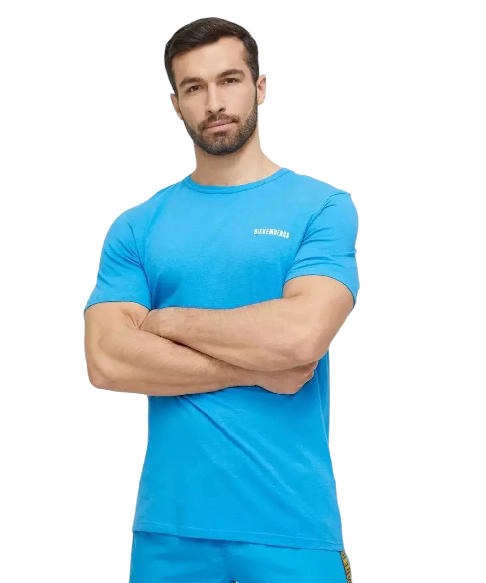 Bikkembergs - Ανδρικό T-shirt Κοντομάνικο BKK2MTS01-BLUE Γαλάζιο
