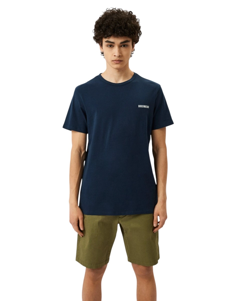 Bikkembergs - Ανδρικό T-shirt Κοντομάνικο BKK2MTS01-NAVY Μπλε