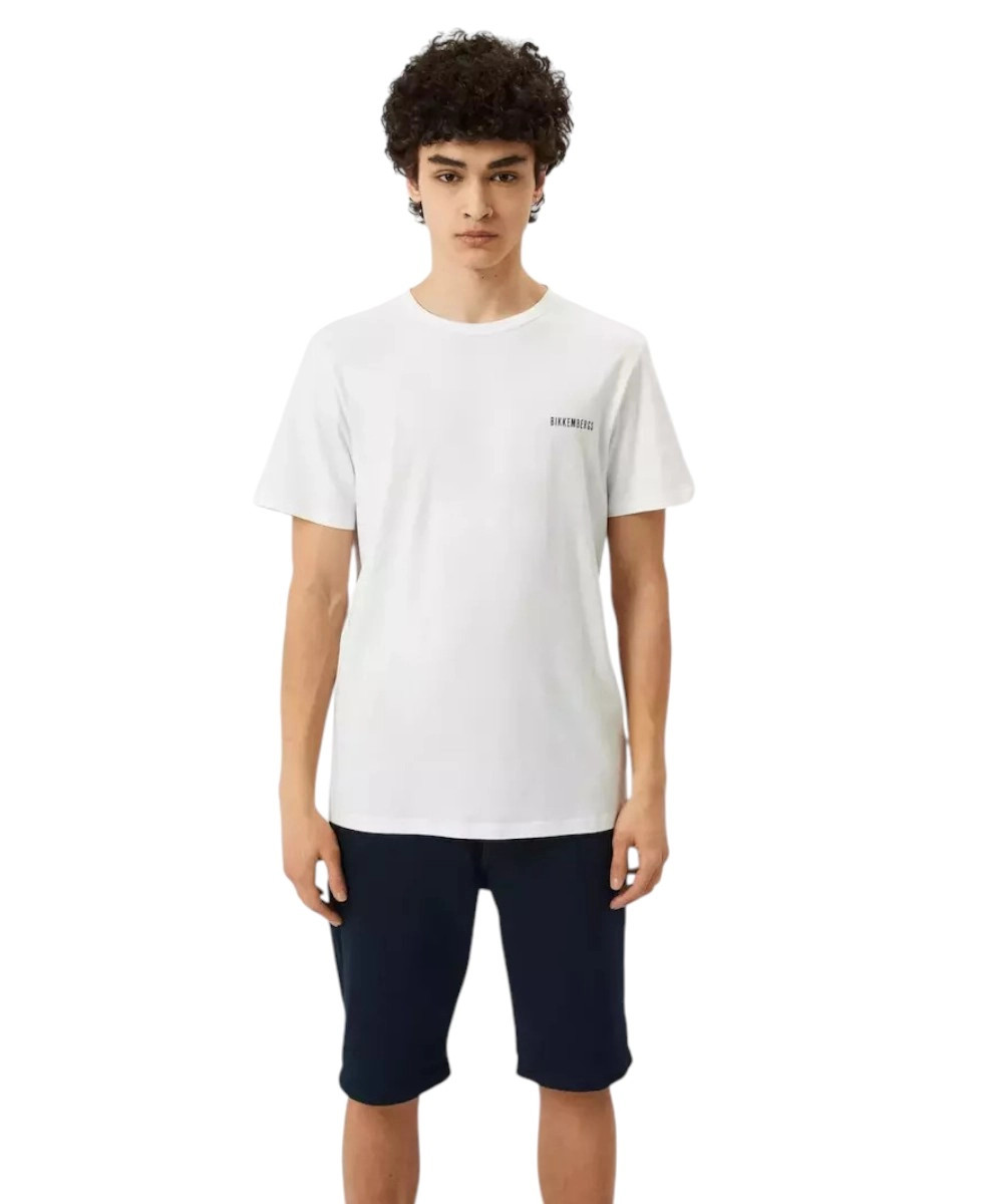 Bikkembergs - Ανδρικό T-shirt Κοντομάνικο BKK2MTS01-WHITE Λευκό