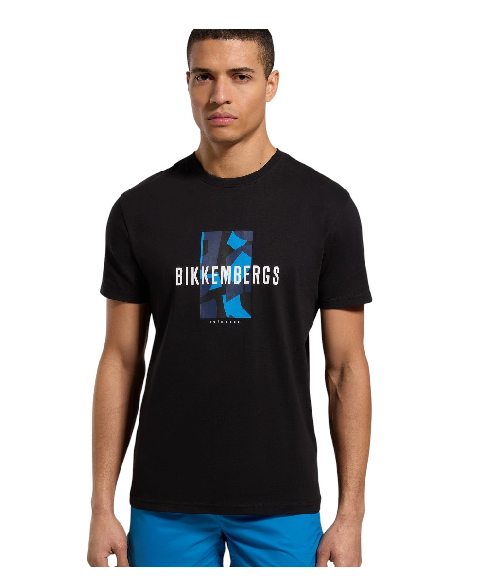 Bikkembergs - Ανδρικό T-shirt Κοντομάνικο BKK3MTS03-BLACK Μαύρο