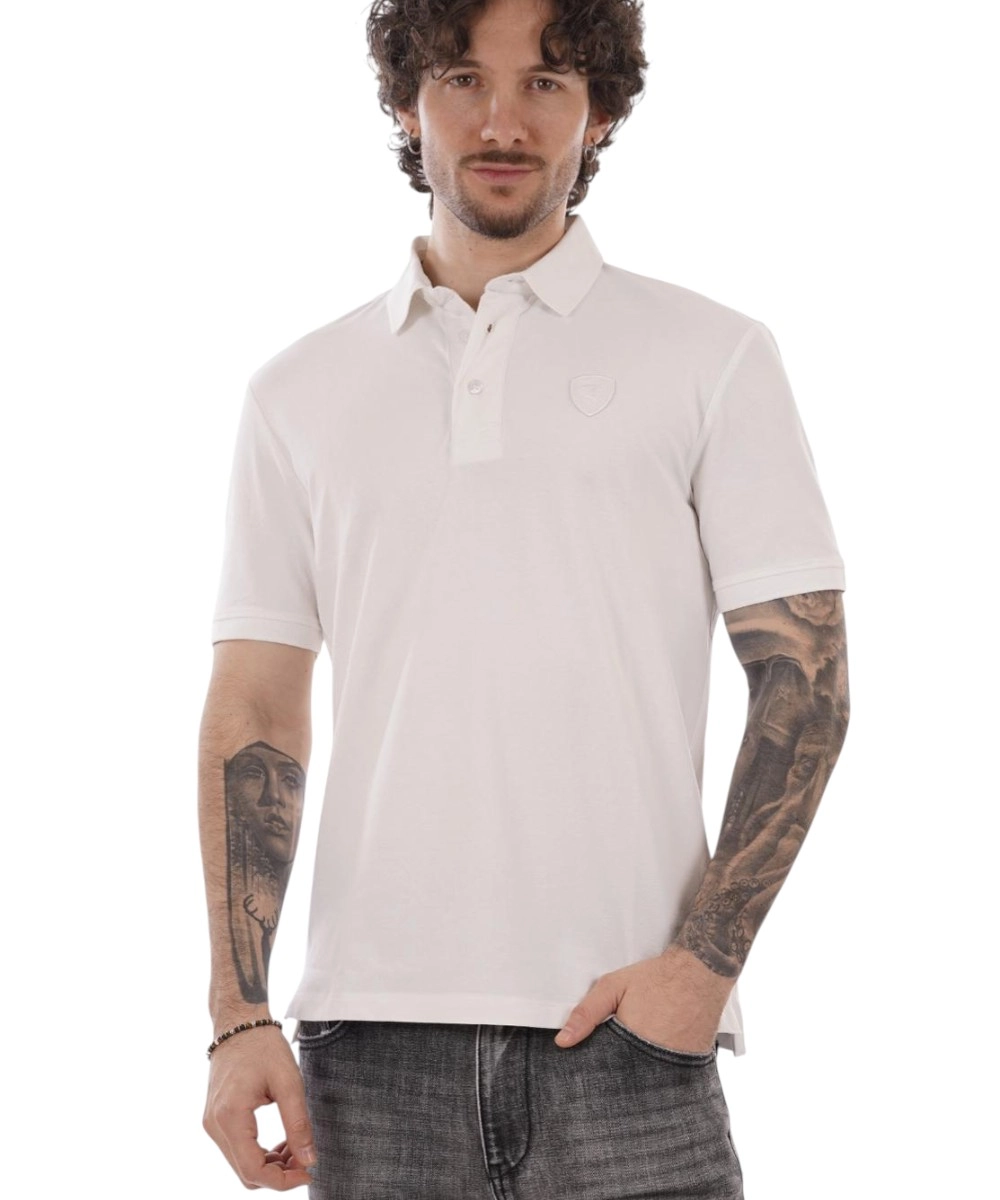 Blauer - Ανδρική Κοντομάνικη Μπλούζα Polo Πικέ Alban 26SBLUT02298-100 Λευκό