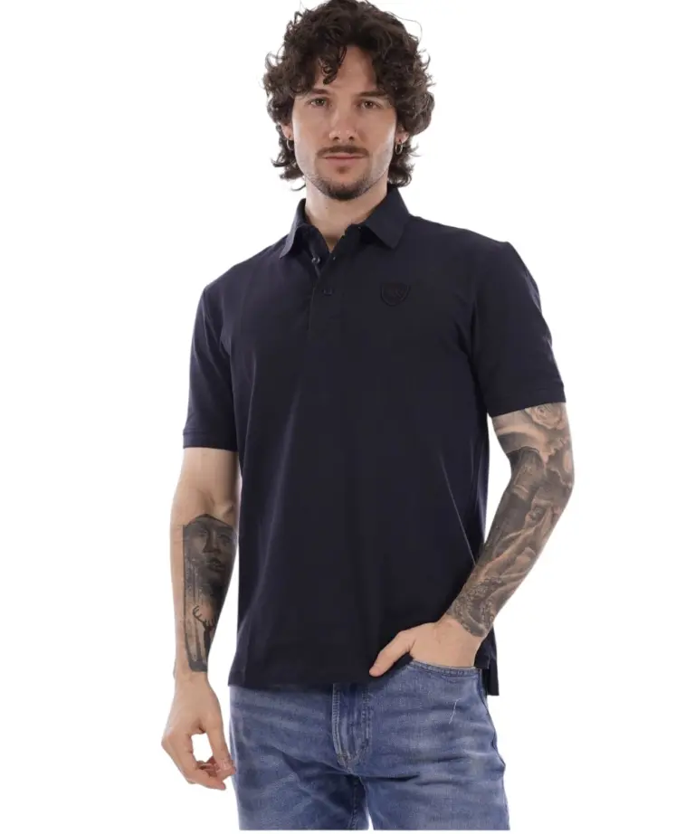 Blauer - Ανδρική Κοντομάνικη Μπλούζα Polo Πικέ Albans 26SBLUT02298-888 Μπλε