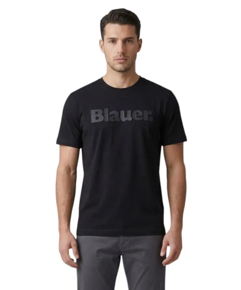 Blauer - Ανδρική Κοντομάνικη Μπλούζα T-Shirt Bourn 26SBLUH02287-999 Μαύρο