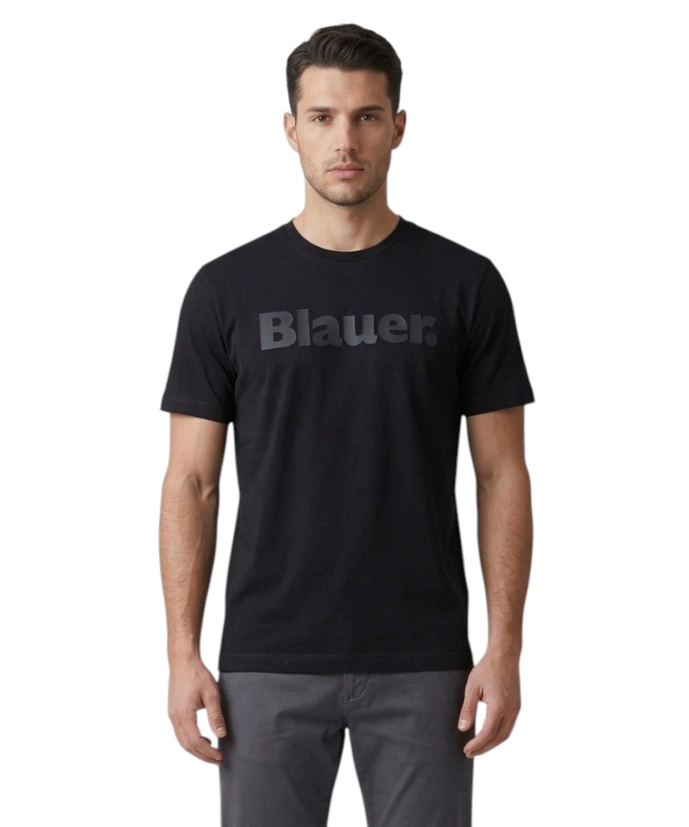 Blauer - Ανδρική Κοντομάνικη Μπλούζα T-Shirt Bourn 26SBLUH02287-999 Μαύρο
