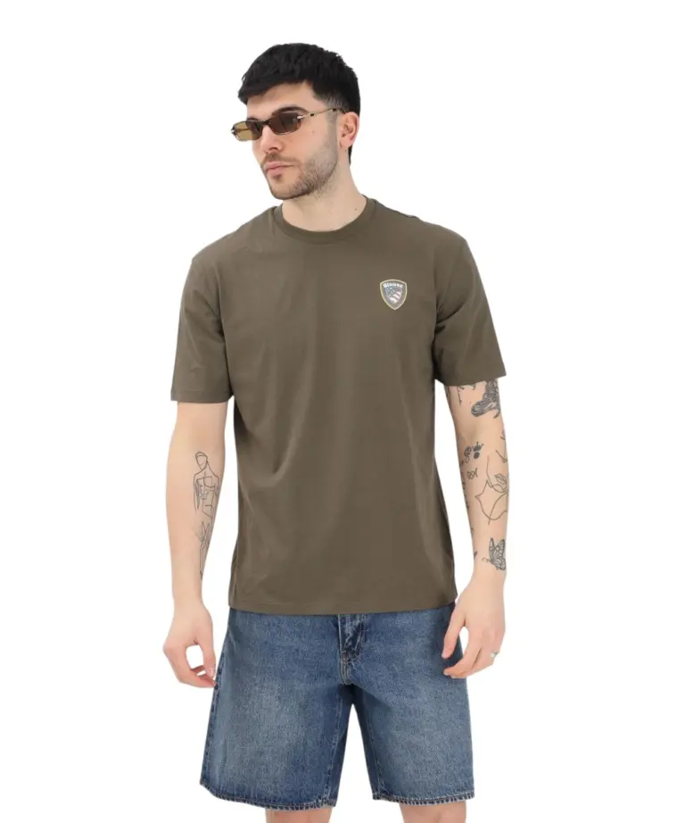 Blauer - Ανδρική Κοντομάνικη Μπλούζα T-Shirt Faxon 26SBLUH02284-60H Λαδί