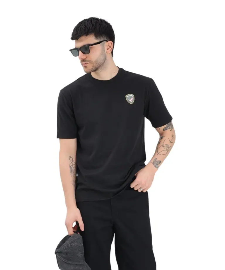 Blauer - Ανδρική Κοντομάνικη Μπλούζα T-Shirt Faxon 26SBLUH02284-999 Μαύρο