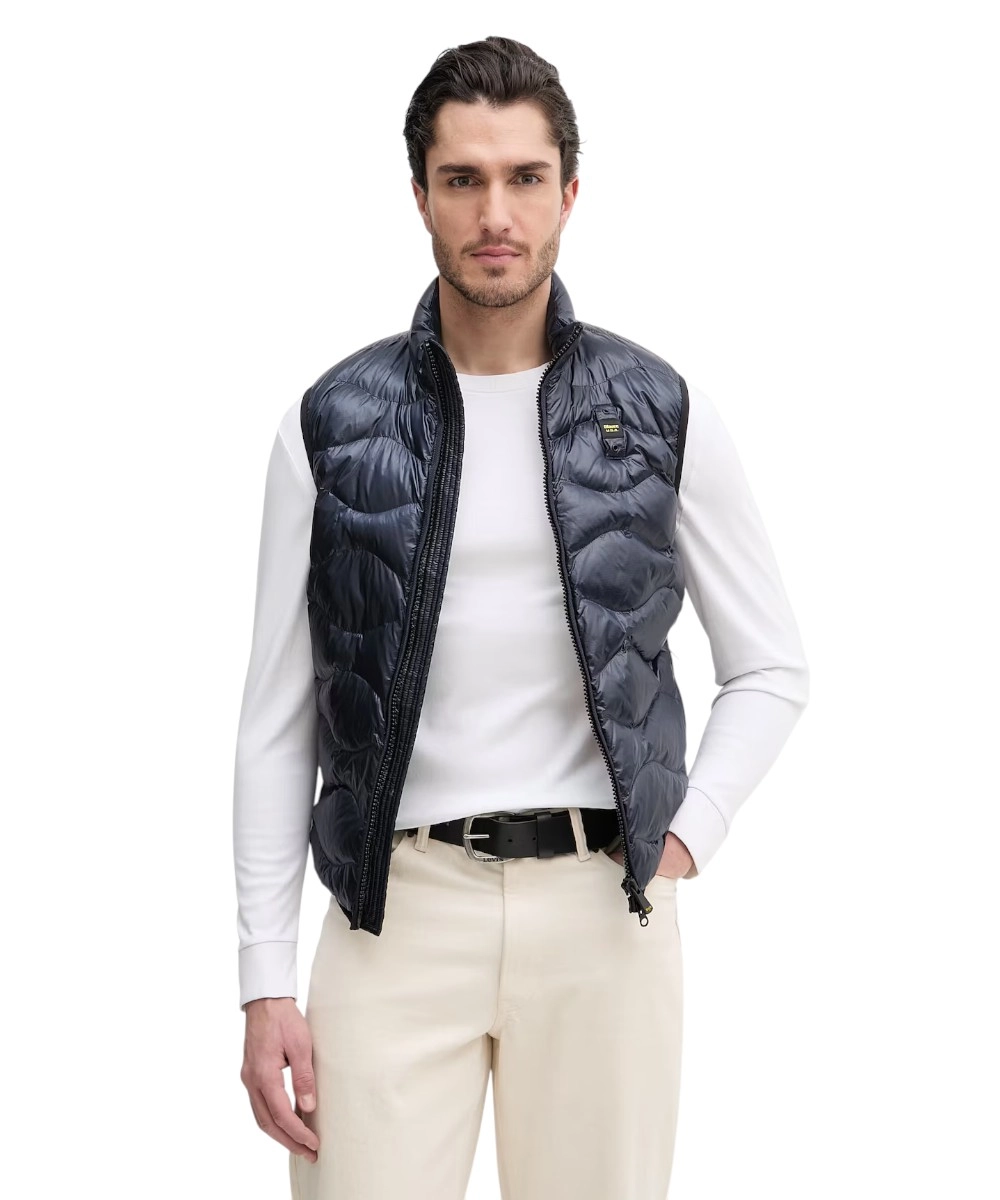 Blauer - Ανδρικό Μπουφάν Vest Danny Wave 26SBLUX02184-888 Μπλε Σκούρο
