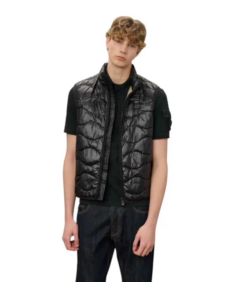 Blauer - Ανδρικό Μπουφάν Vest Danny Wave 26SBLUX02184-999 Μαύρο