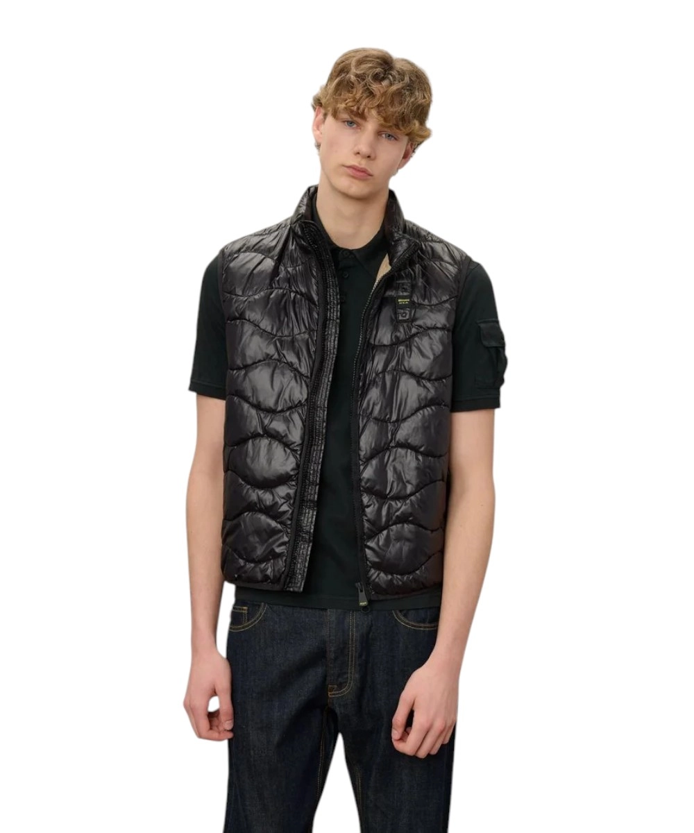 Blauer - Ανδρικό Μπουφάν Vest Danny Wave 26SBLUX02184-999 Μαύρο