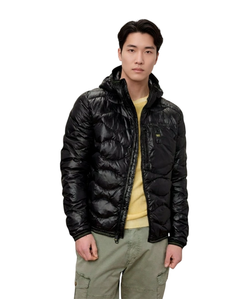 Blauer - Ανδρικό Μπουφάν Wave Hooded Down Jacket 26SBLUC03177-999 Μαύρο