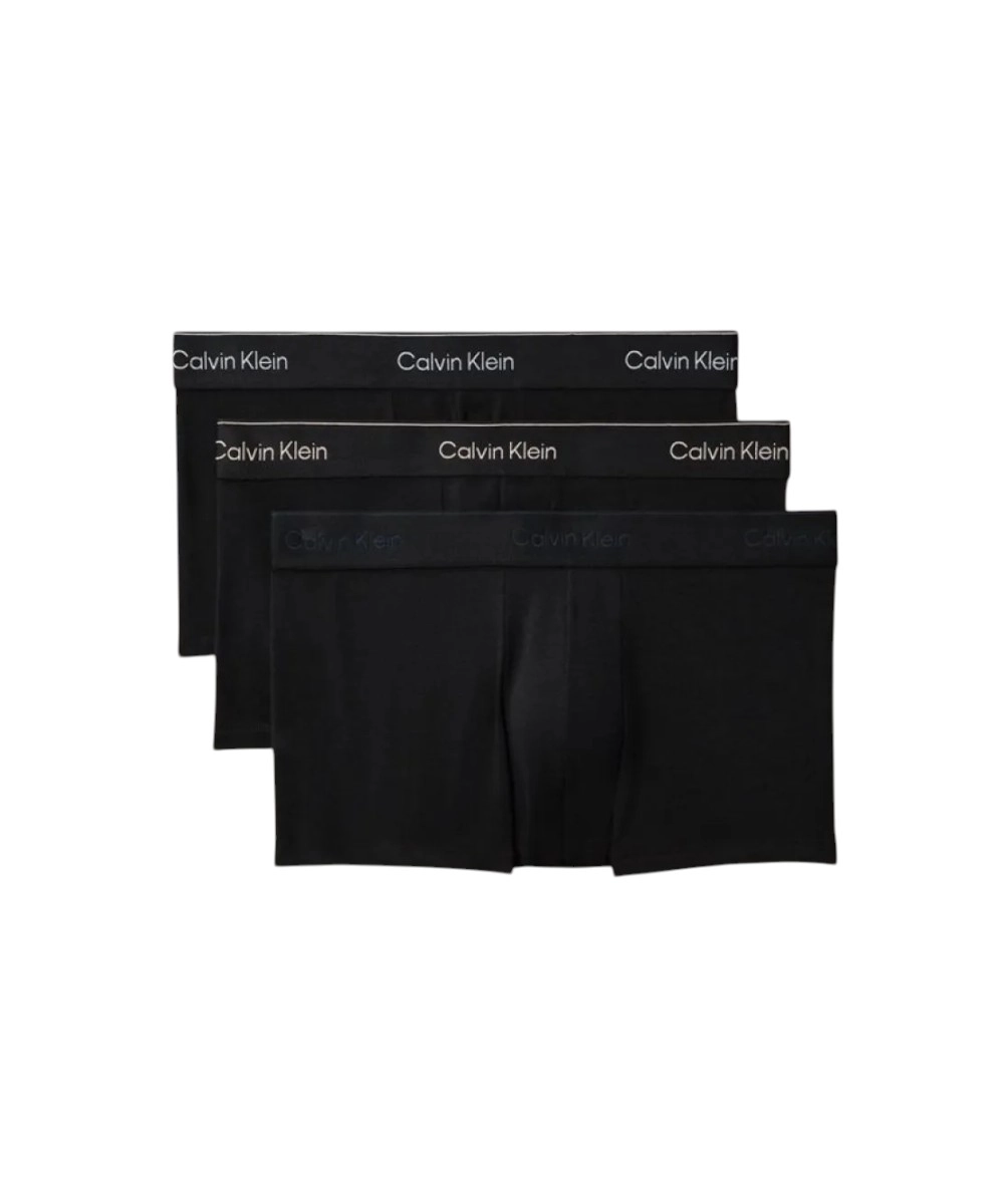 Calvin Klein - Ανδρικά Μποξεράκια 3Pack Icon Cotton Stretch LV00NB4389-40I Μαύρο