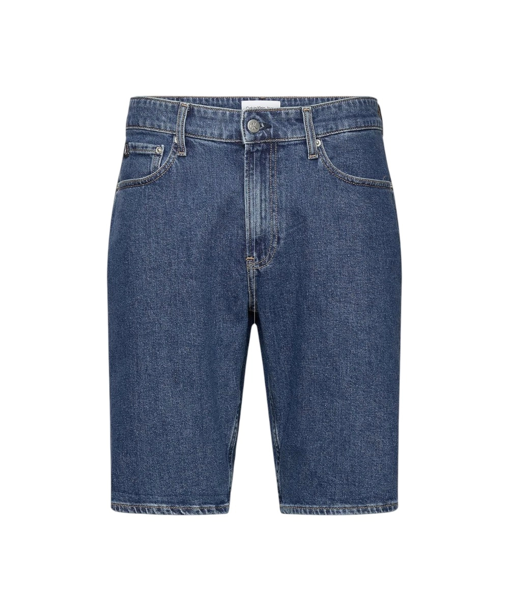 Calvin Klein - Ανδρική Βερμούδα Jeans Denim Regular Ckunfiltered J30J325073-1BJ Μπλε