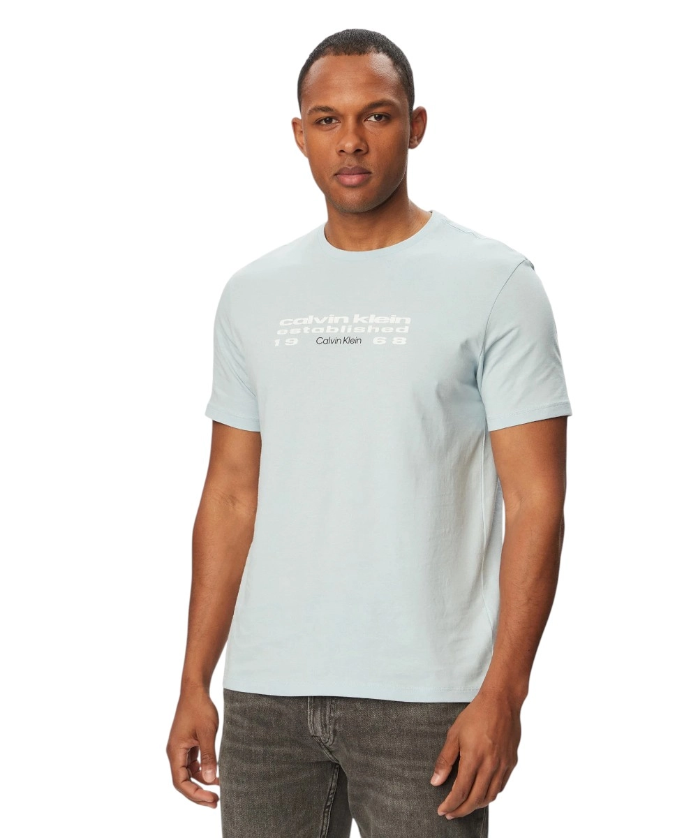 Calvin Klein - Ανδρικό T-shirt SS 30s EU LV04RG800G-3UD Γαλάζιο